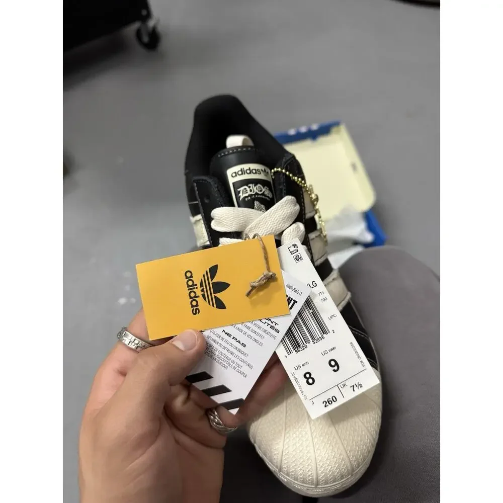 Size 9 - adidas Superstar XLG Dios - Black White
